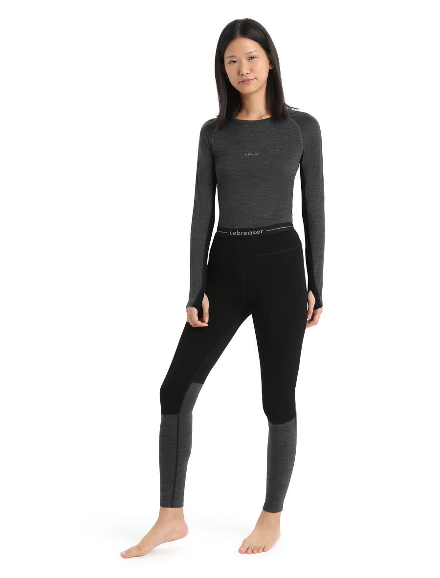 Icebreaker 200 ZoneKnit™ Merino Naisten Leggingsit Mustat | FI 1527VRWD